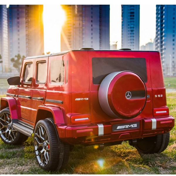 Продукт Двуместен акумулаторен джип Mercedes-Benz G63 AMG Licensed 24V,MP3, с меки гуми и кожена седалка, 4X4 - 0 - BG Hlapeta
